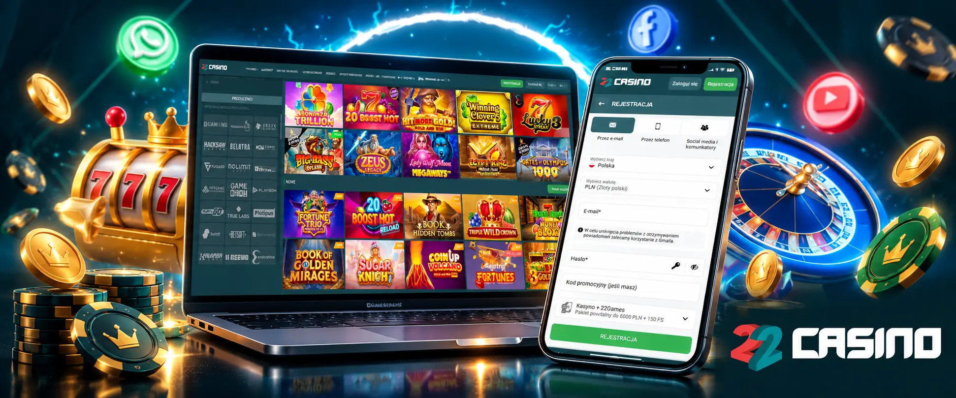 Cotygodniowe promocje w 22Casino