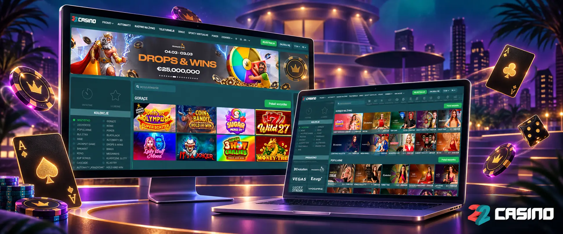 Jak zalogować się do 22Casino?
